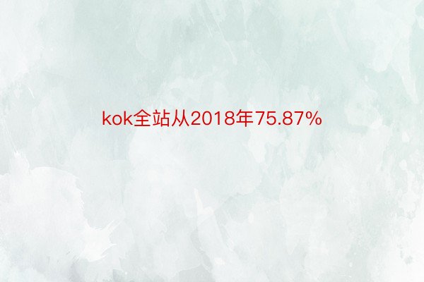 kok全站从2018年75.87%